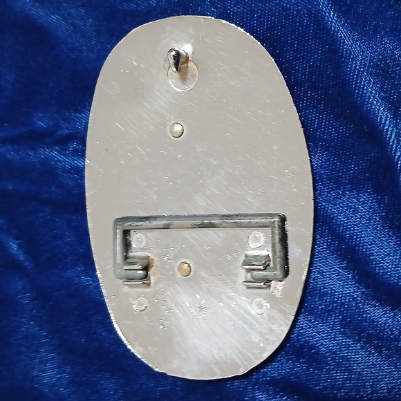 Silverstone & Faux Turquoise Belt Buckle - Picture 2 of 8